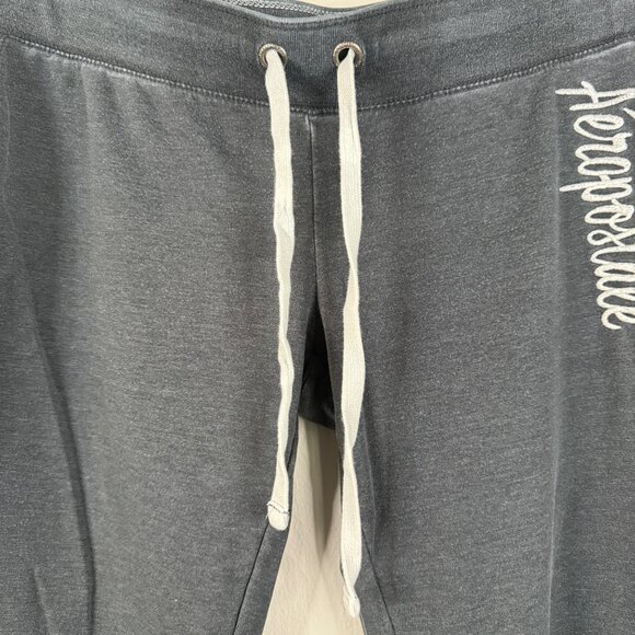 Aeropostale Womens Dark Gray Flared Drawstring Yoga Pants Size L - Picture 5 of 11